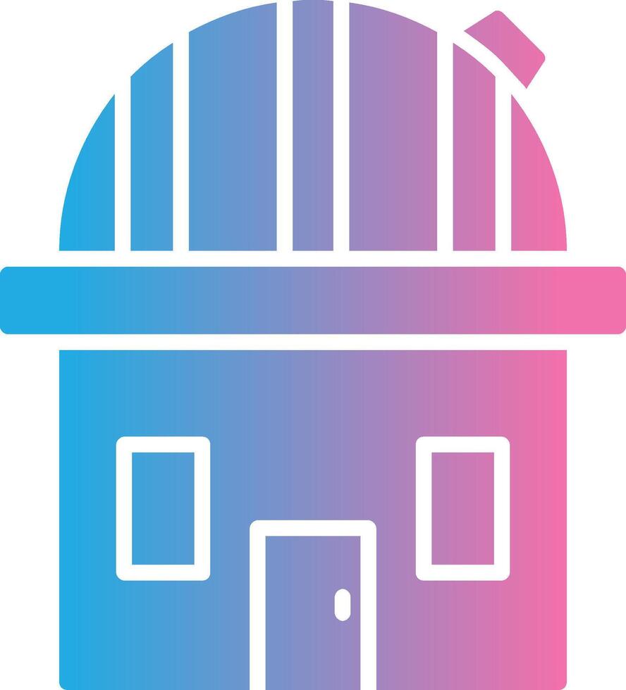 Observatory Glyph Gradient Icon Design vector