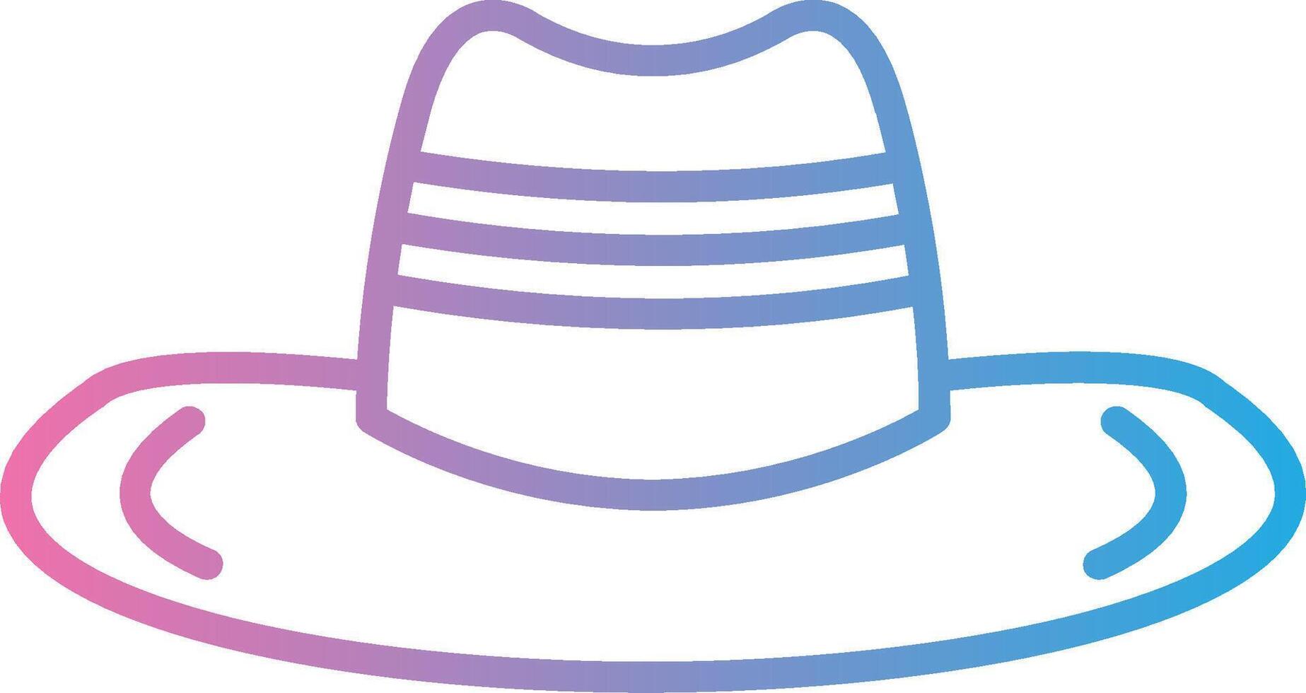 Cowboy Hat Line Gradient Icon Design vector
