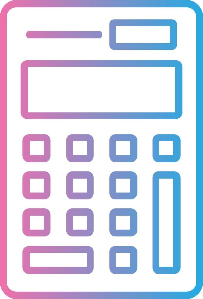 Calculator Line Gradient Icon Design vector