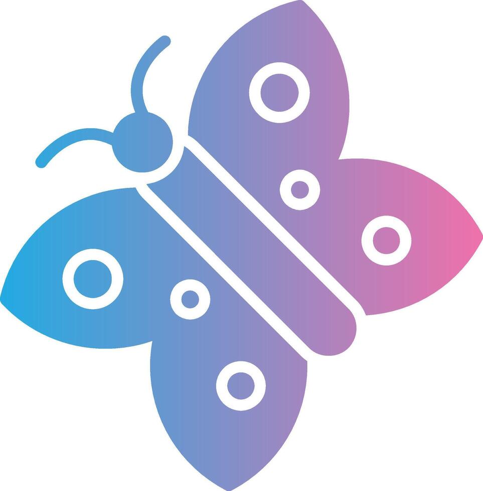 Butterfly Glyph Gradient Icon Design vector