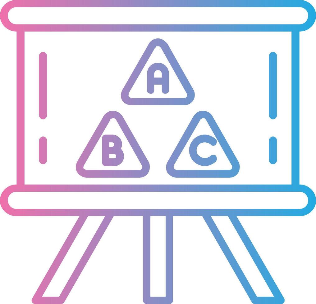 Blackboard Line Gradient Icon Design vector