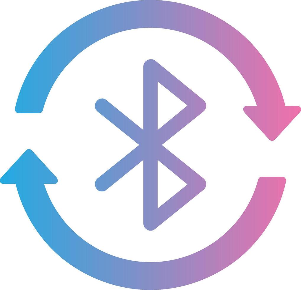 Bluetooth Glyph Gradient Icon Design vector