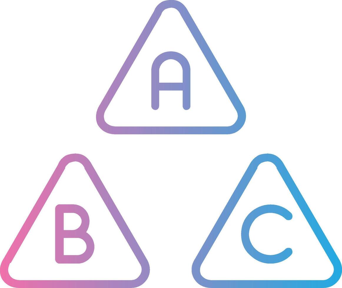 Abc Line Gradient Icon Design vector