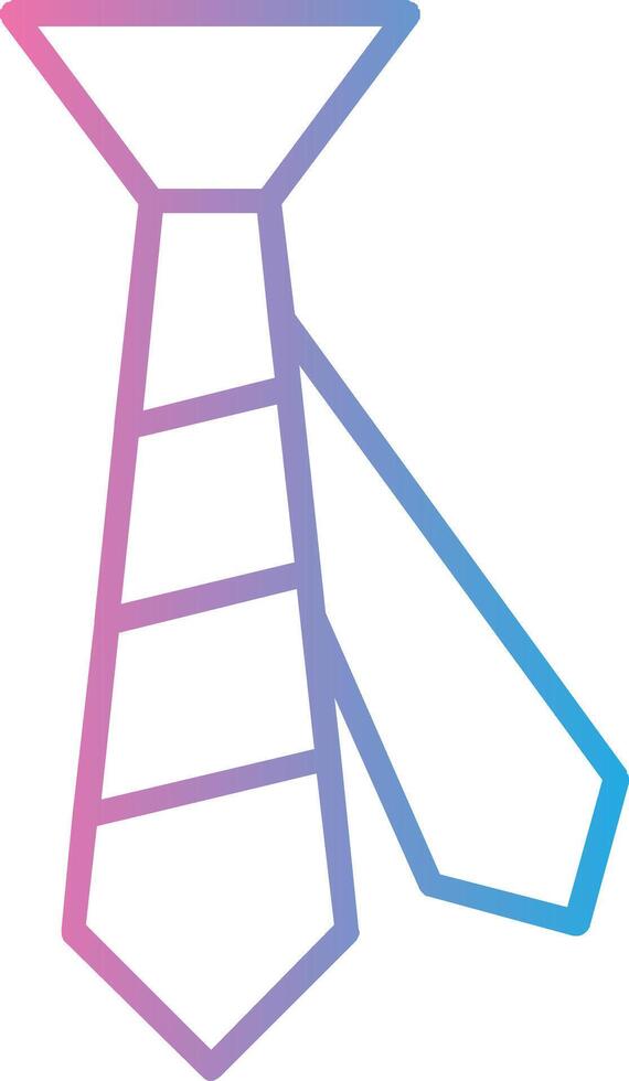Tie Line Gradient Icon Design vector