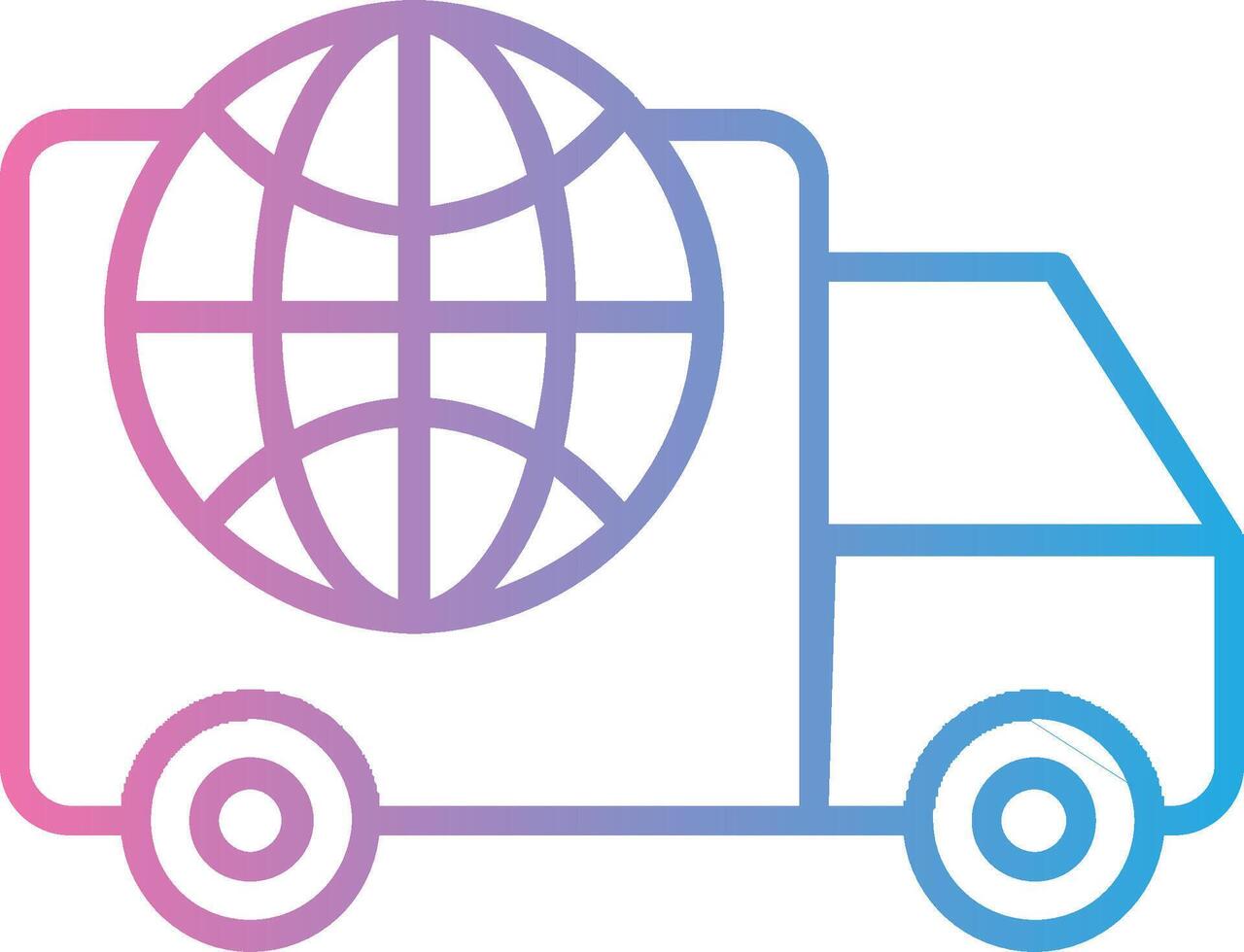 Worldwide Delivery Line Gradient Icon Design vector