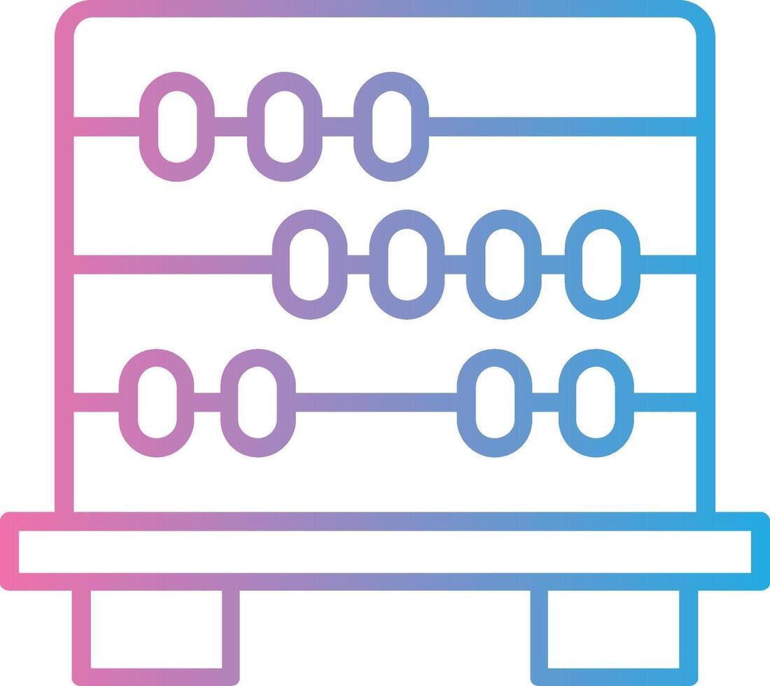 Abacus Line Gradient Icon Design vector