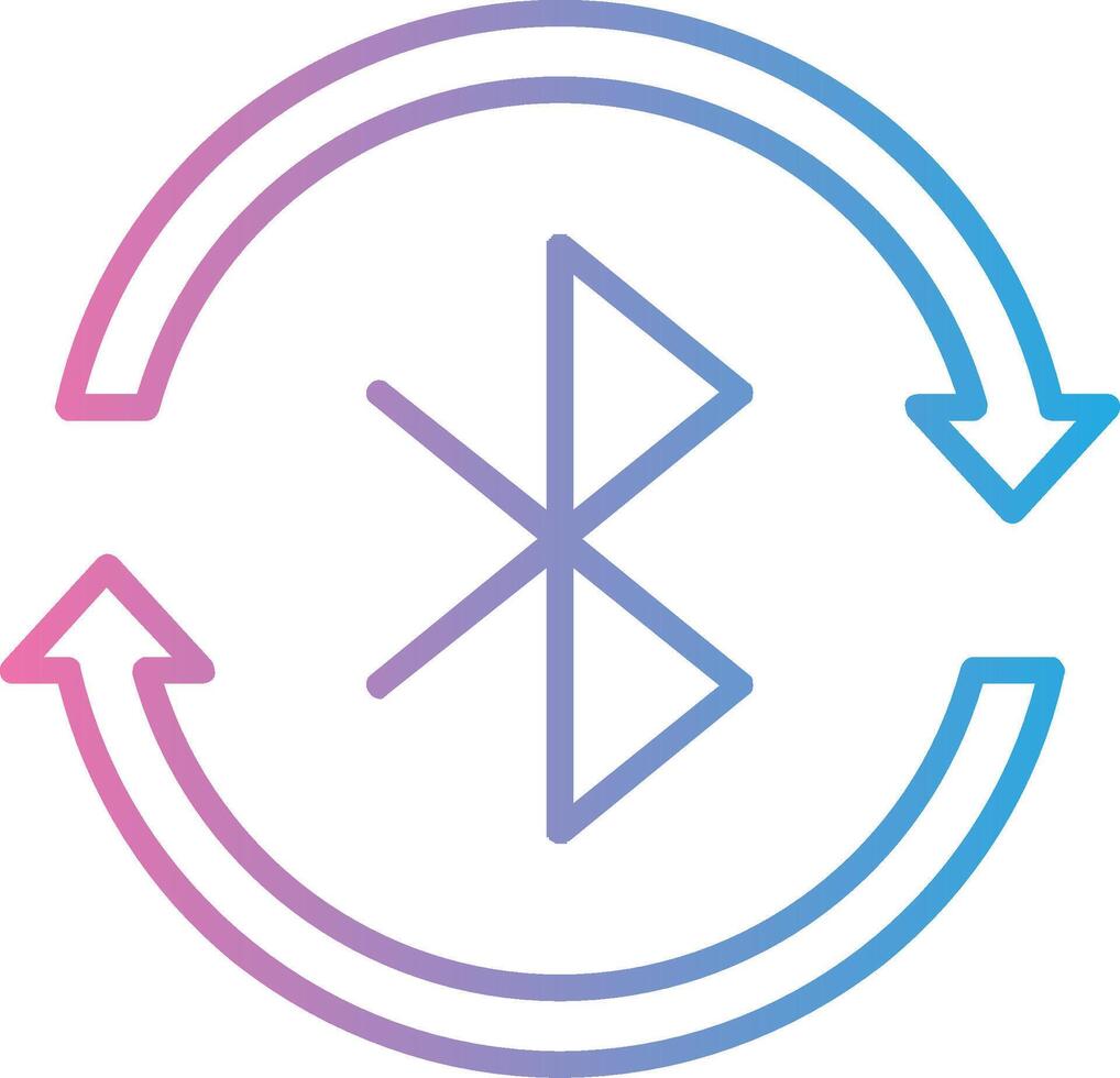 Bluetooth Line Gradient Icon Design vector