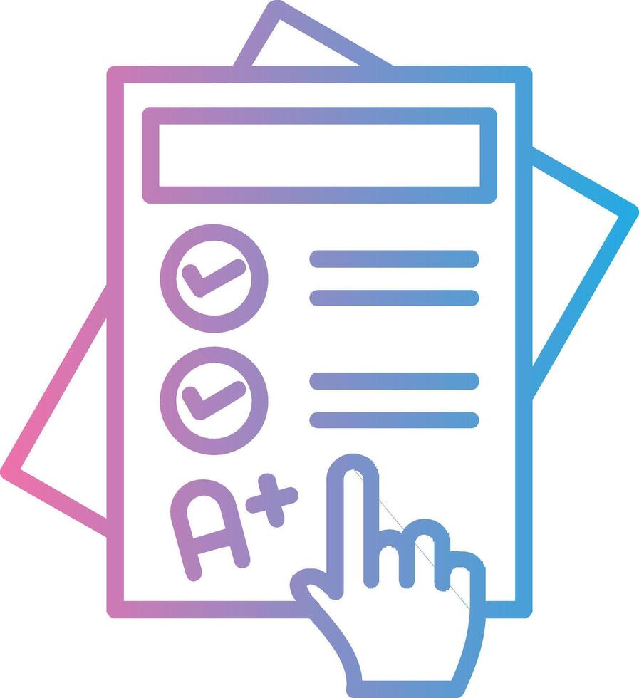 Exam Line Gradient Icon Design vector