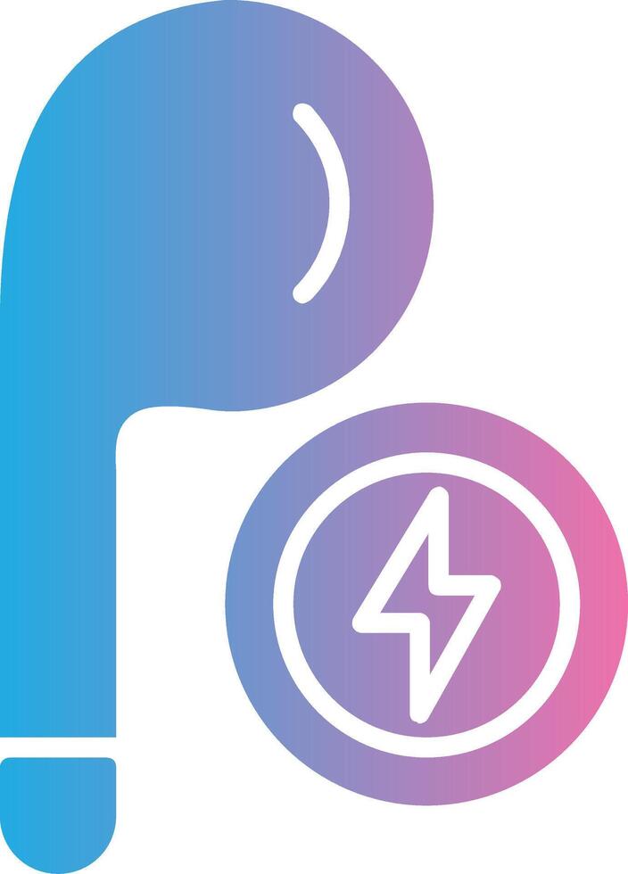 Earbud Glyph Gradient Icon Design vector