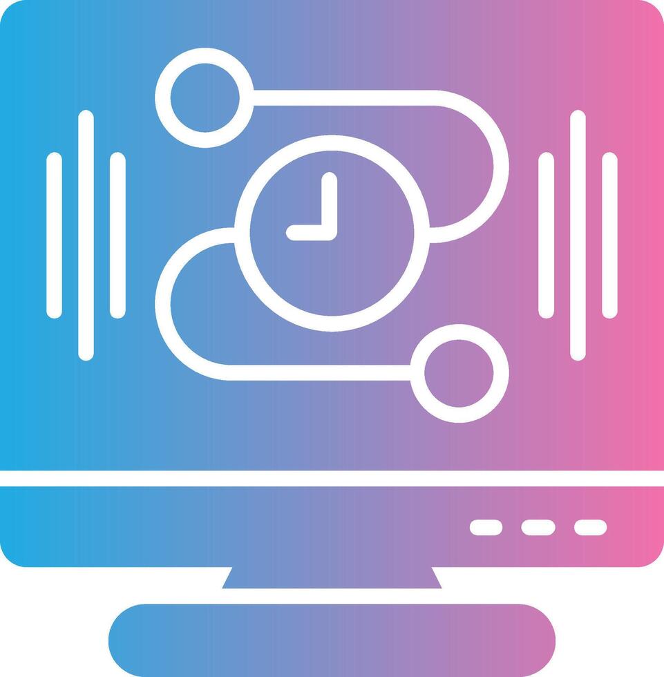 TimeGlyph Gradient Multi Circle Glyph Gradient Icon Design vector