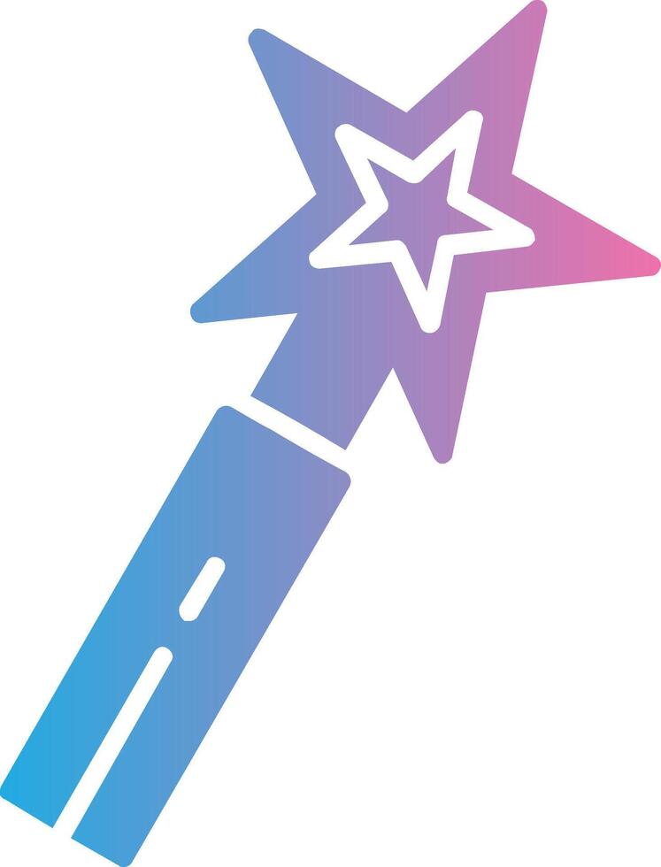 Magic Wand Glyph Gradient Icon Design vector