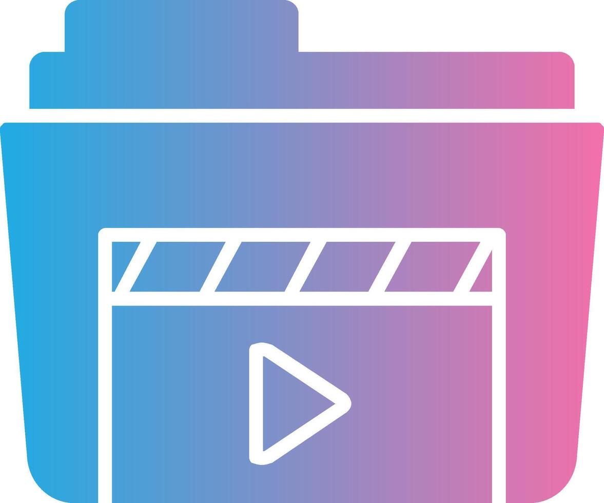 Footage Glyph Gradient Icon Design vector