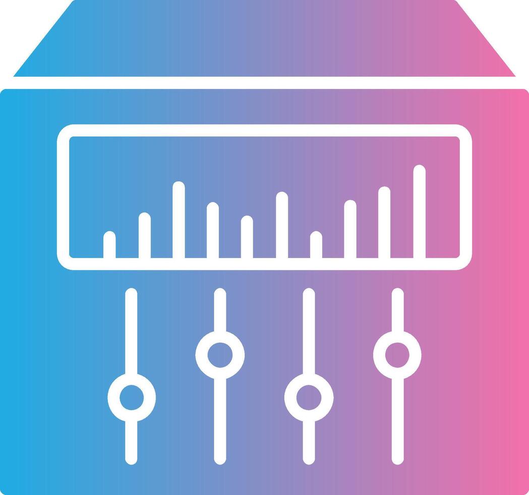 Sound Mixer Glyph Gradient Icon Design vector