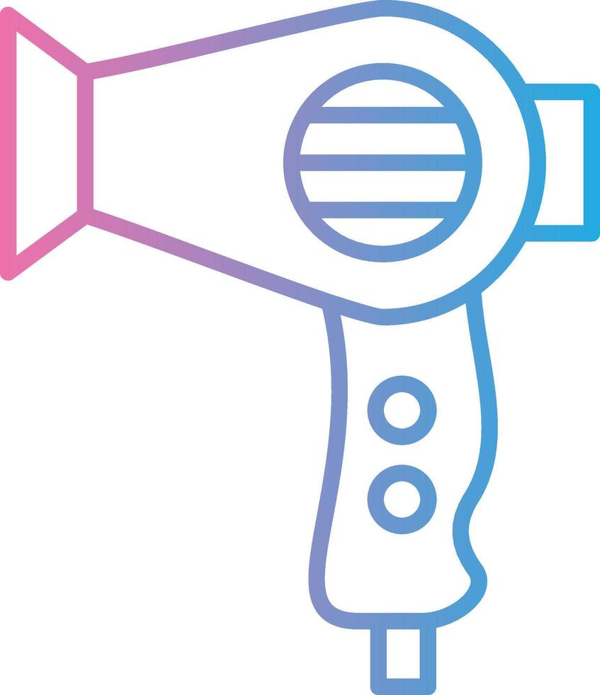 Hair Dryer Line Gradient Icon Design vector