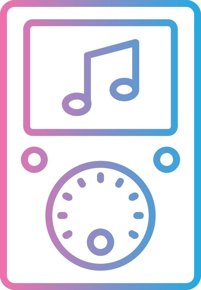 Music Player Line Gradient Icon Design vector
