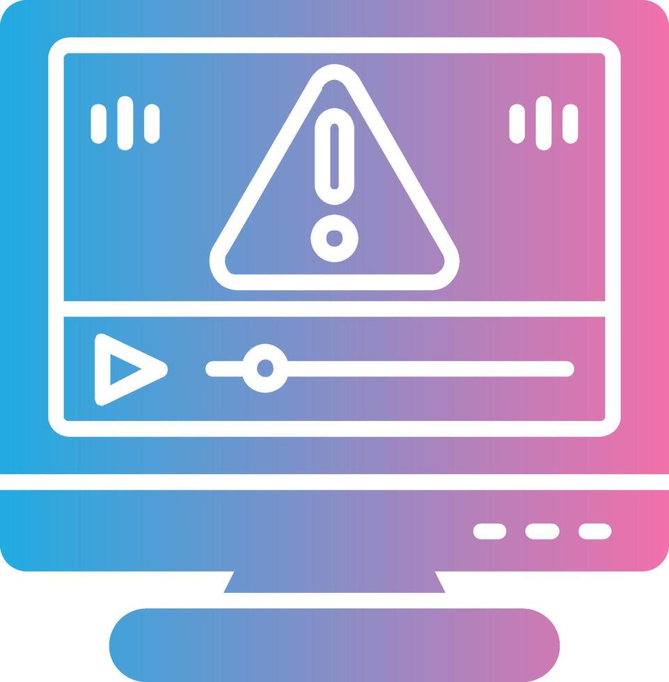 Error Glyph Gradient Icon Design vector