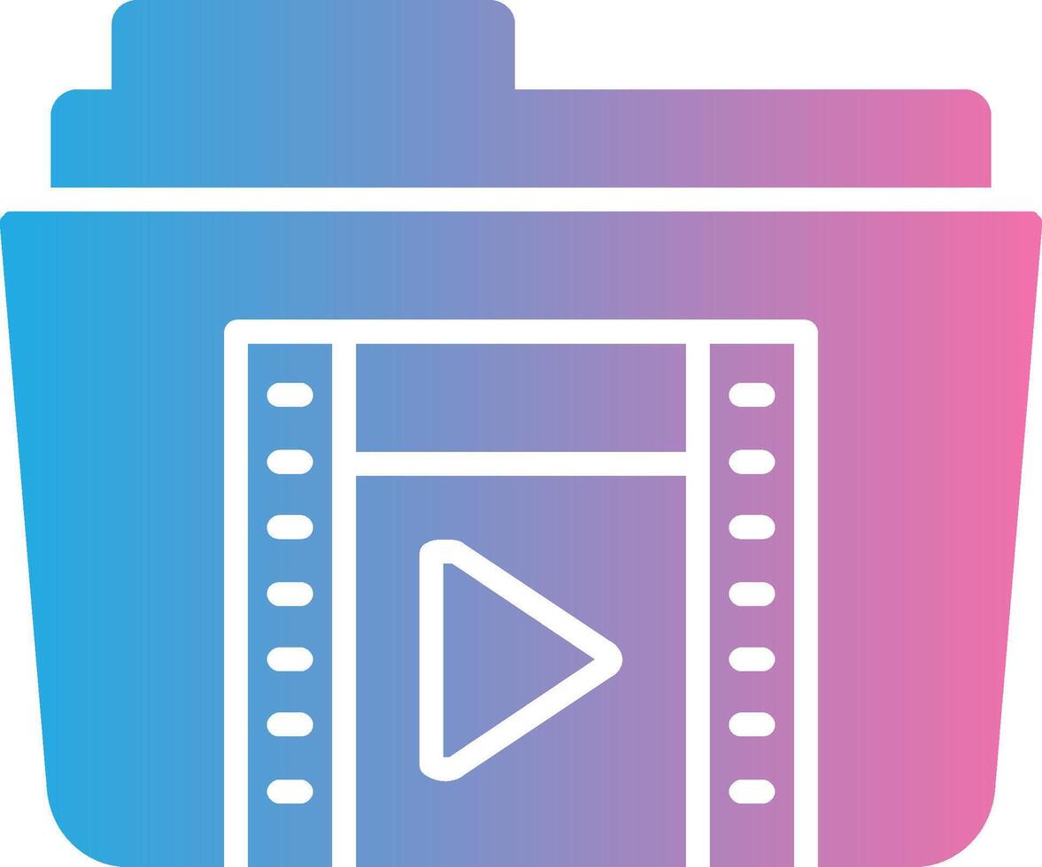 Footage Glyph Gradient Icon Design vector