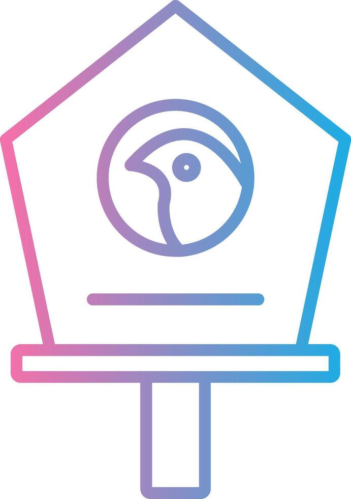 Bird House Line Gradient Icon Design vector