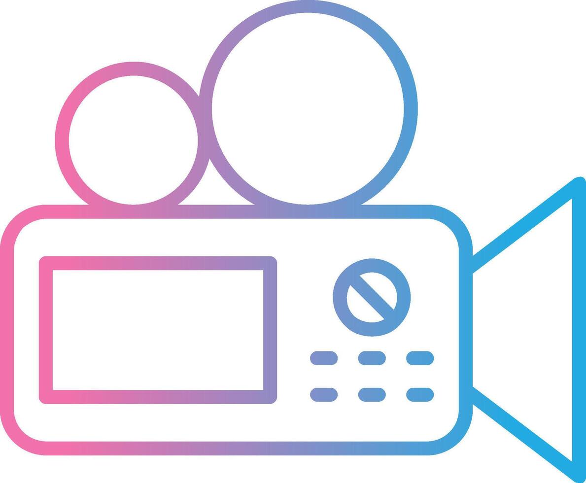 Camera Line Gradient Icon Design vector