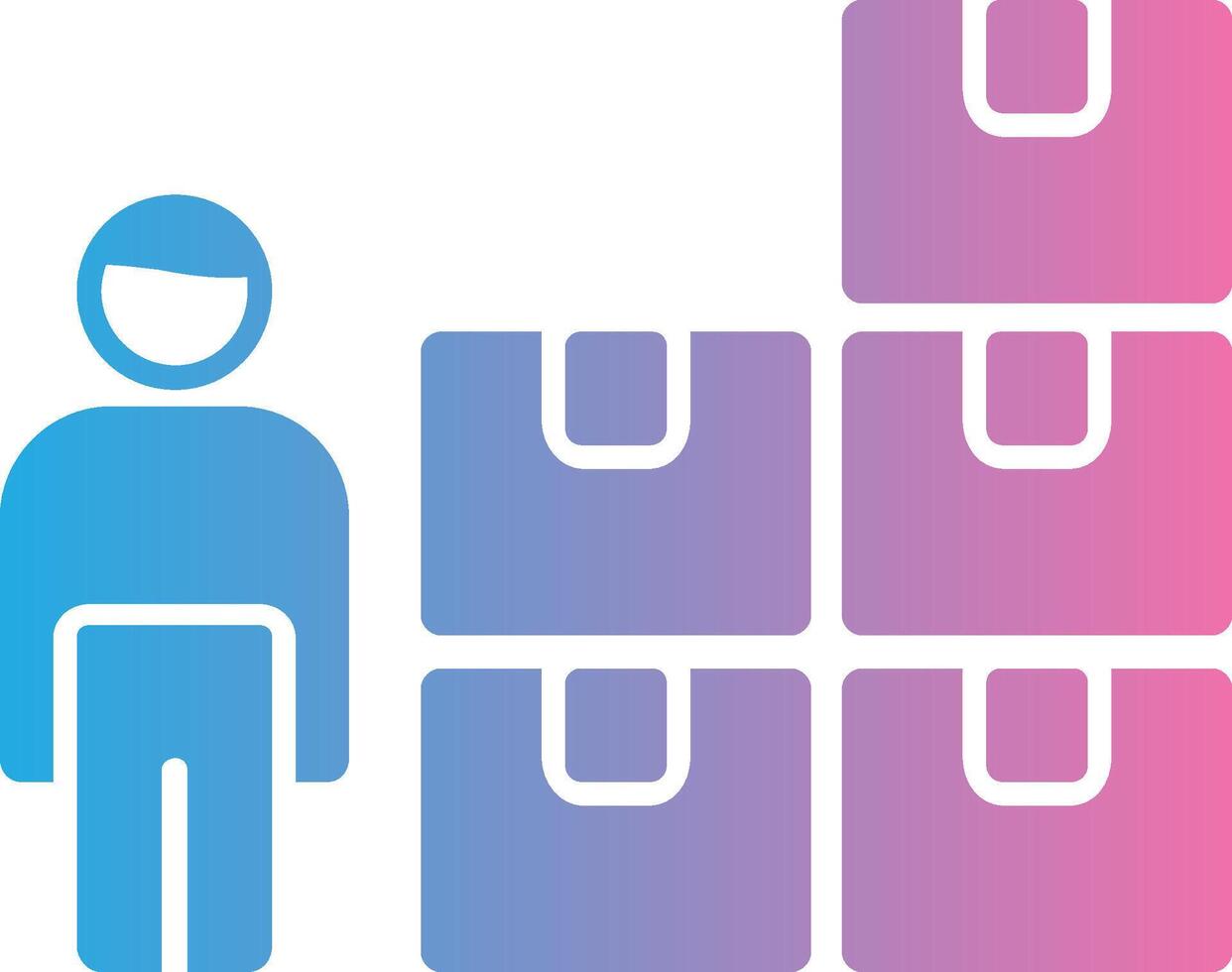 Control Glyph Gradient Icon Design vector
