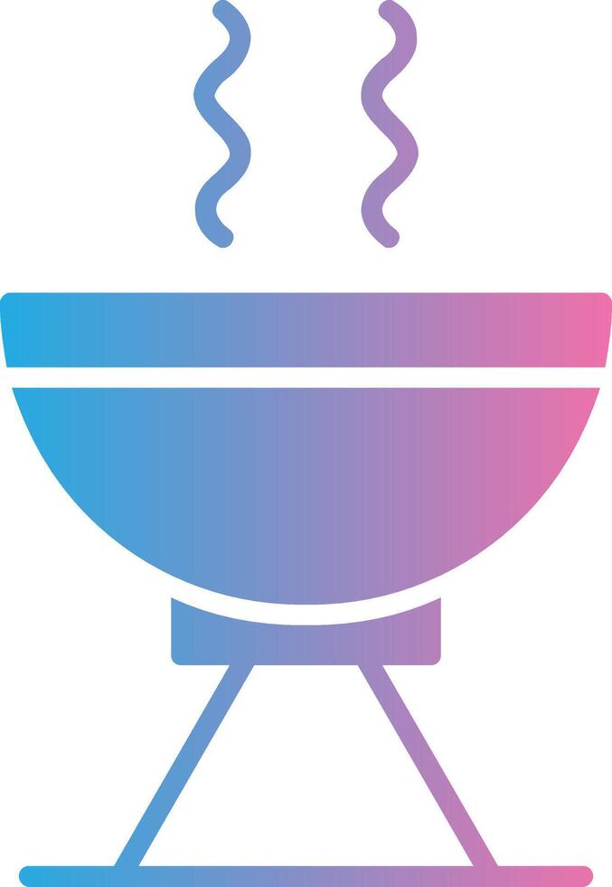 Grill Glyph Gradient Icon Design vector