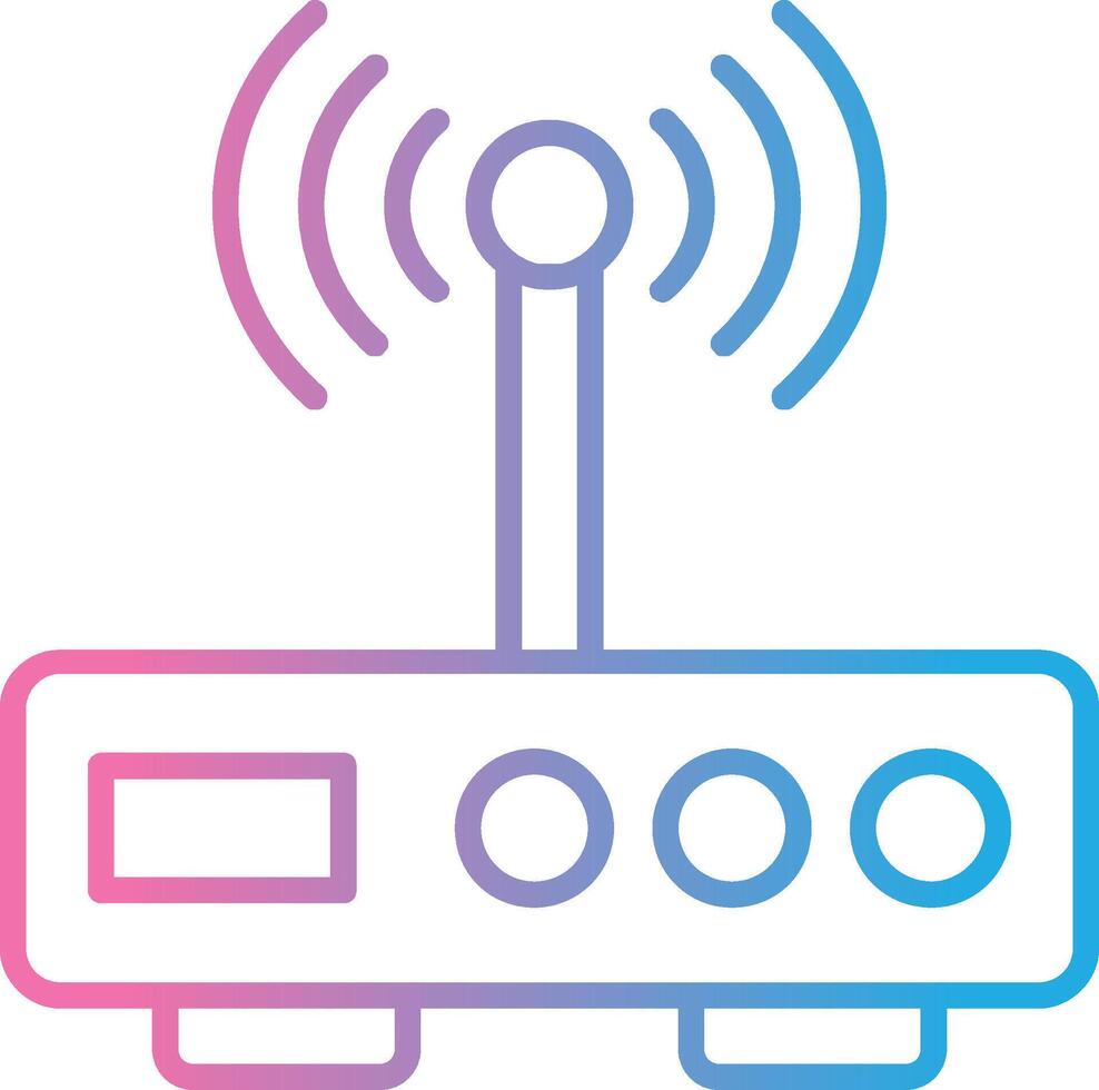Modem Line Gradient Icon Design vector