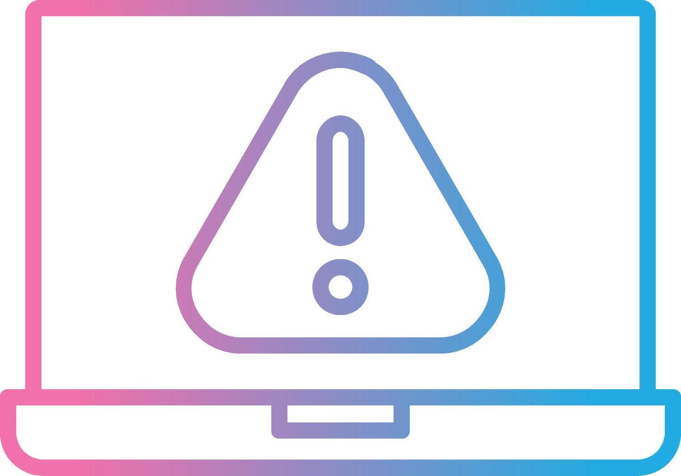 Error Line Gradient Icon Design vector