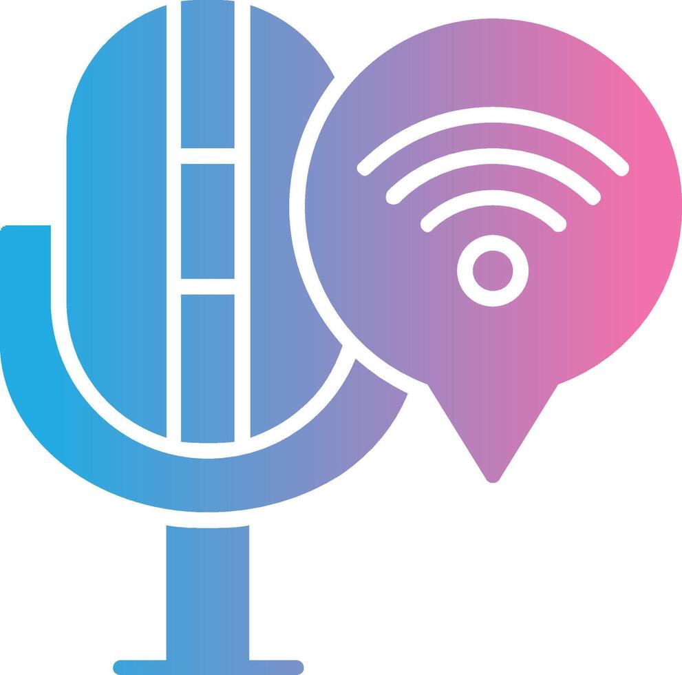Connection Glyph Gradient Icon Design vector