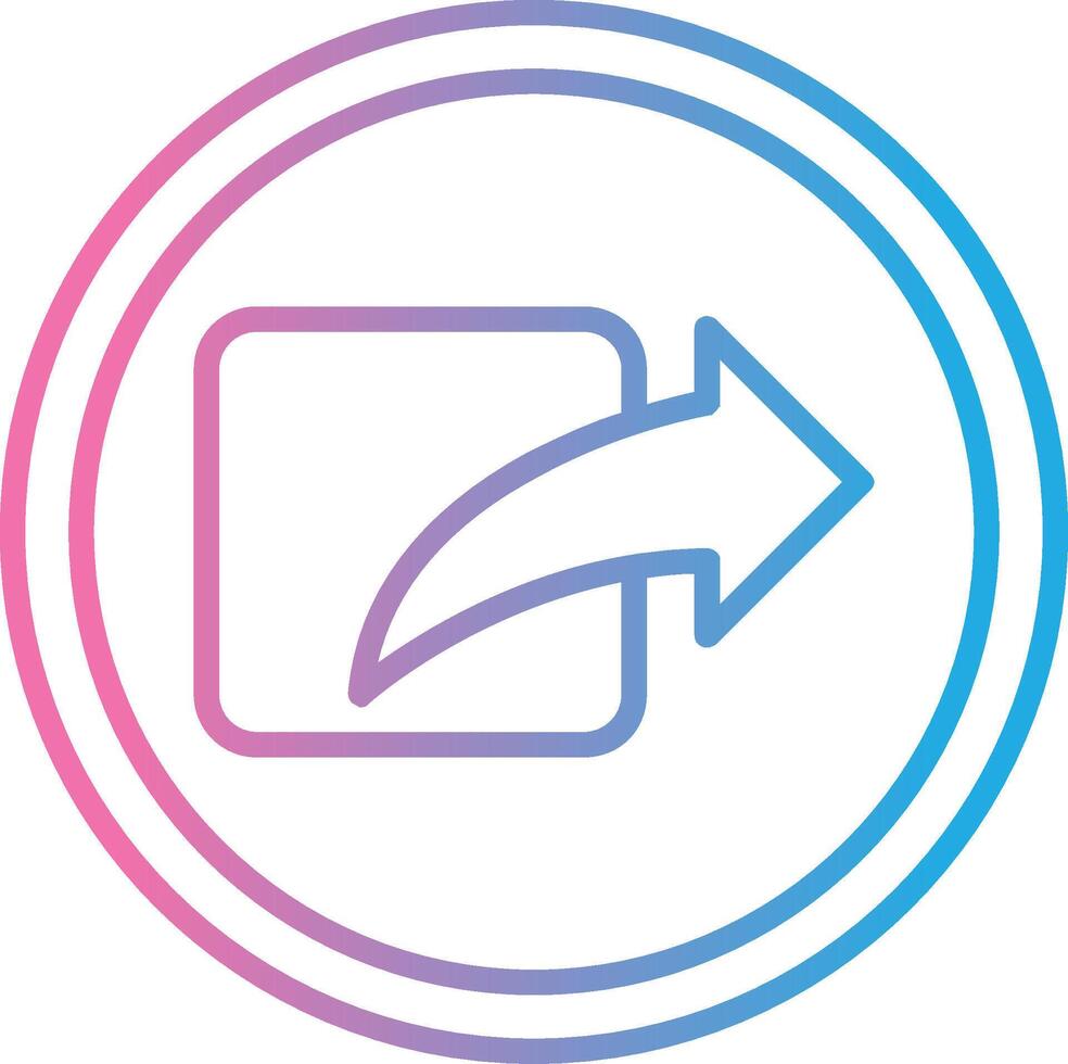 Share Line Gradient Icon Design vector