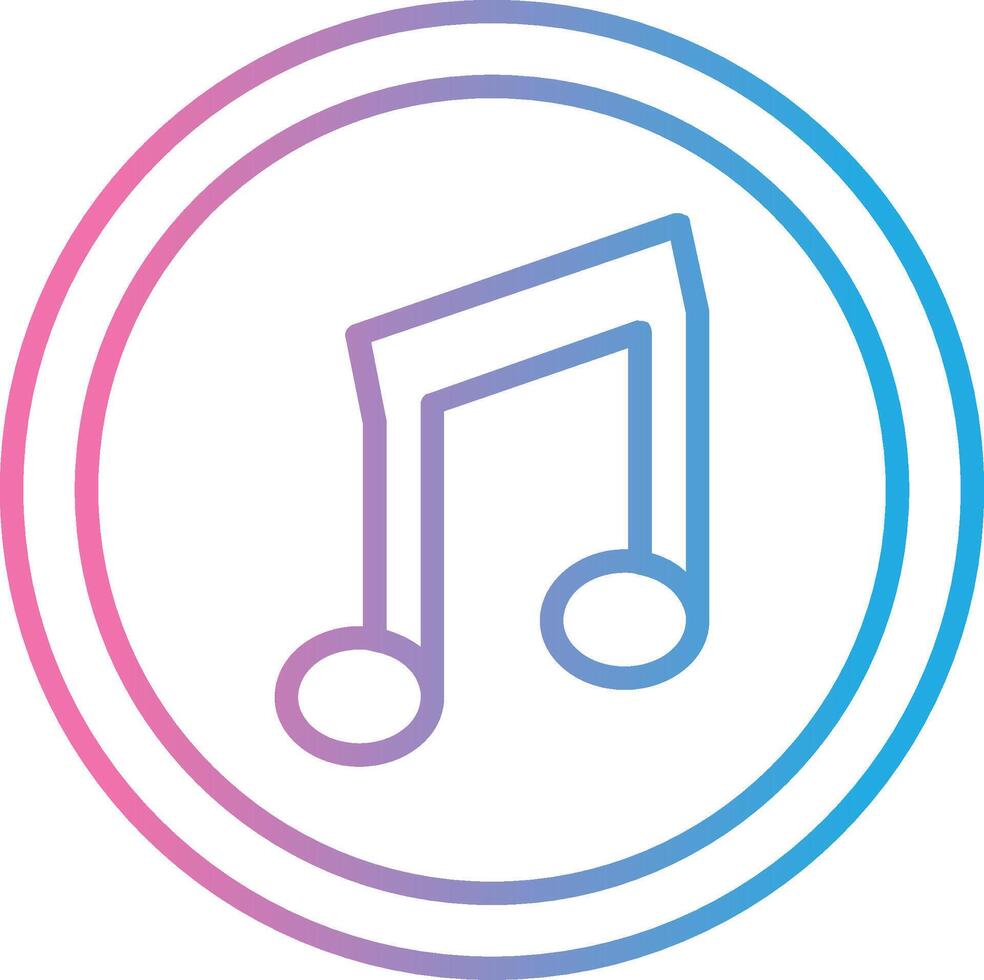 Music Line Gradient Icon Design vector