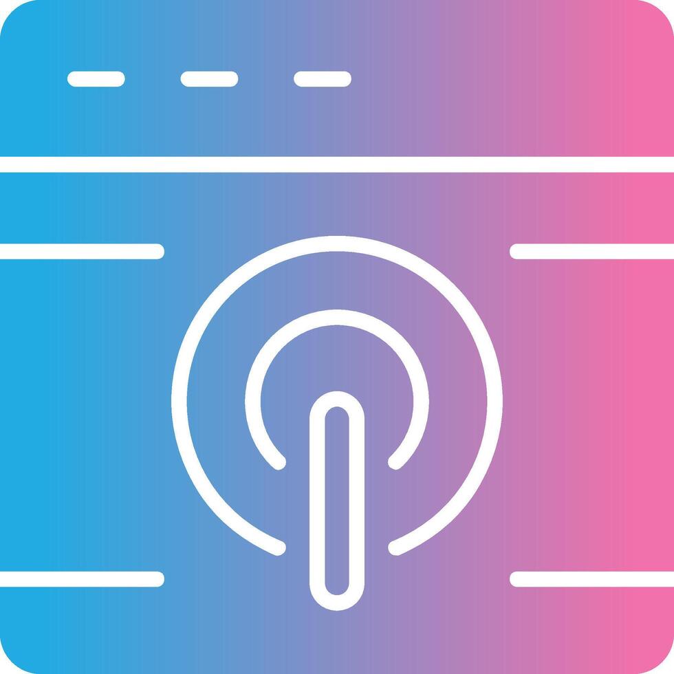 Browser Glyph Gradient Icon Design vector