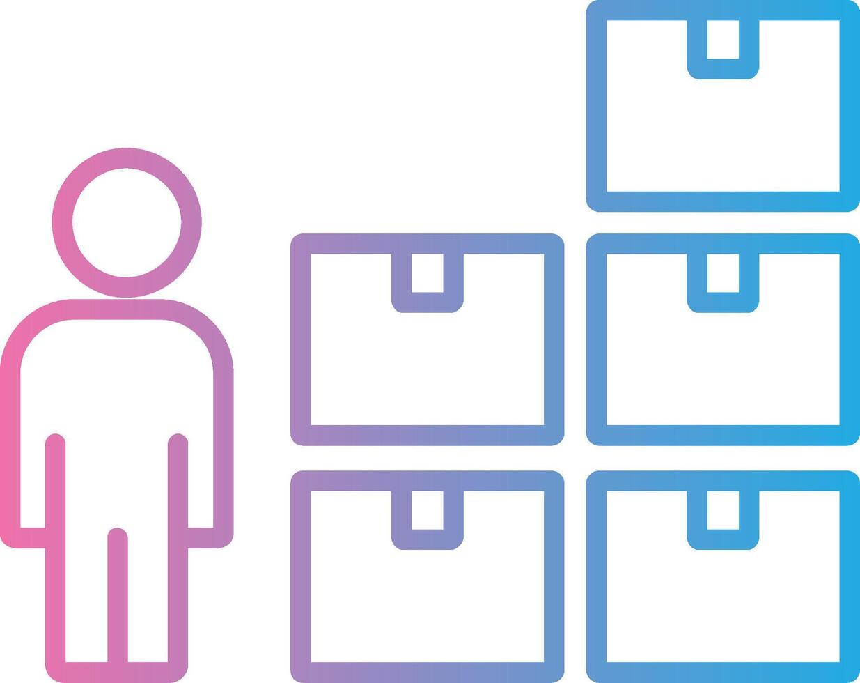 Control Line Gradient Icon Design vector