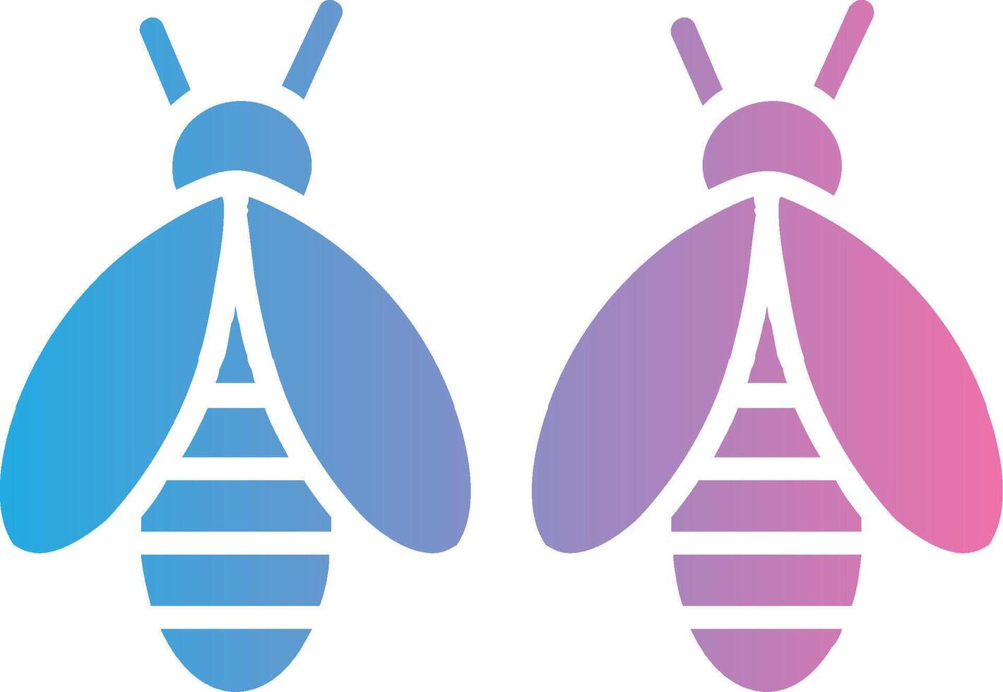 Bees Glyph Gradient Icon Design vector