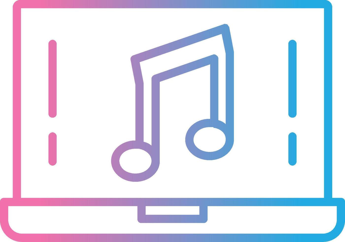 Music Line Gradient Icon Design vector