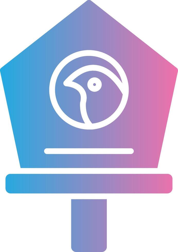 Bird House Glyph Gradient Icon Design vector