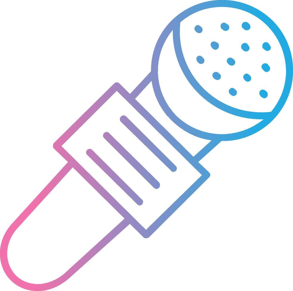 Mic Line Gradient Icon Design vector