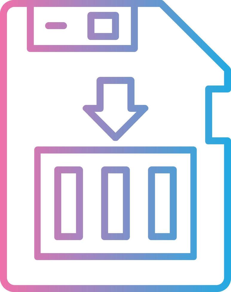 Sim Card Line Gradient Icon Design vector