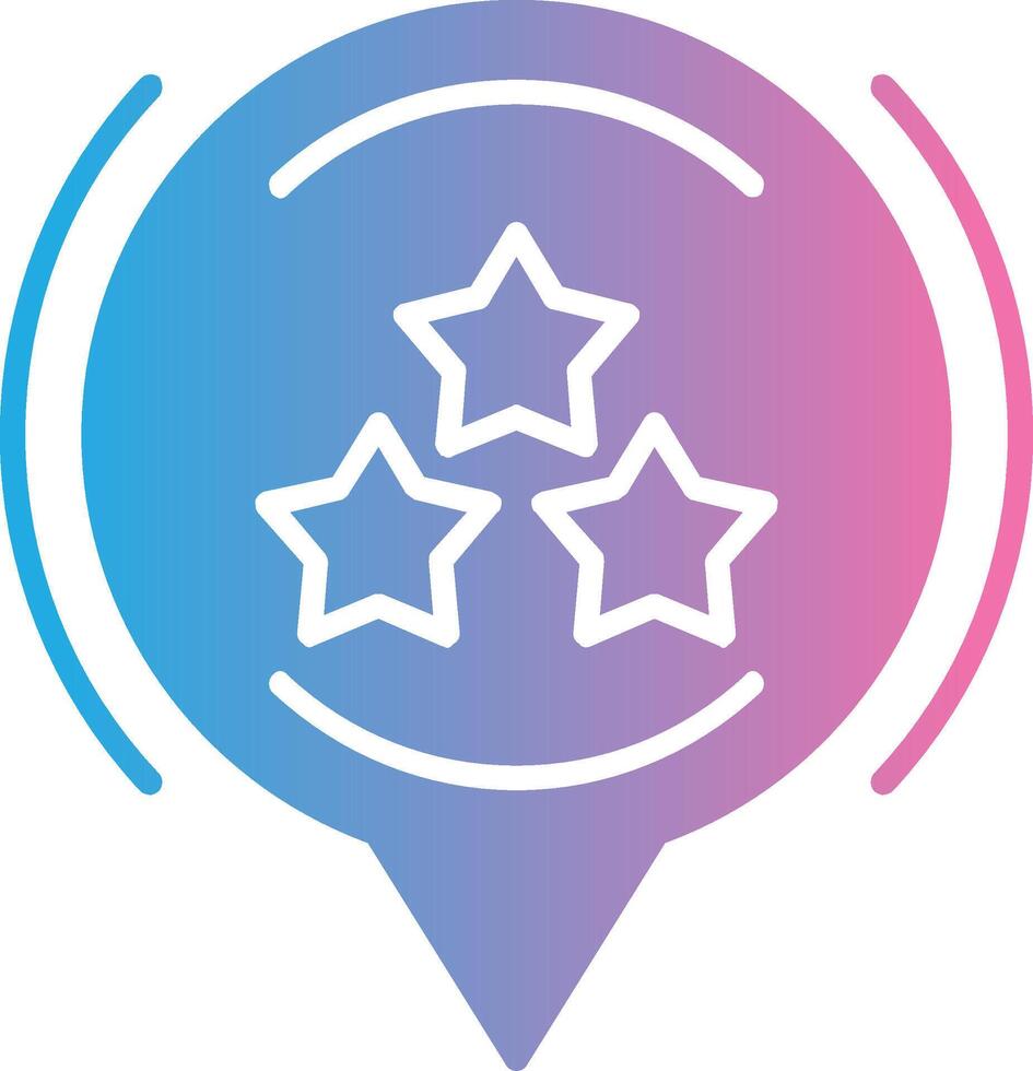 Star Glyph Gradient Icon Design vector