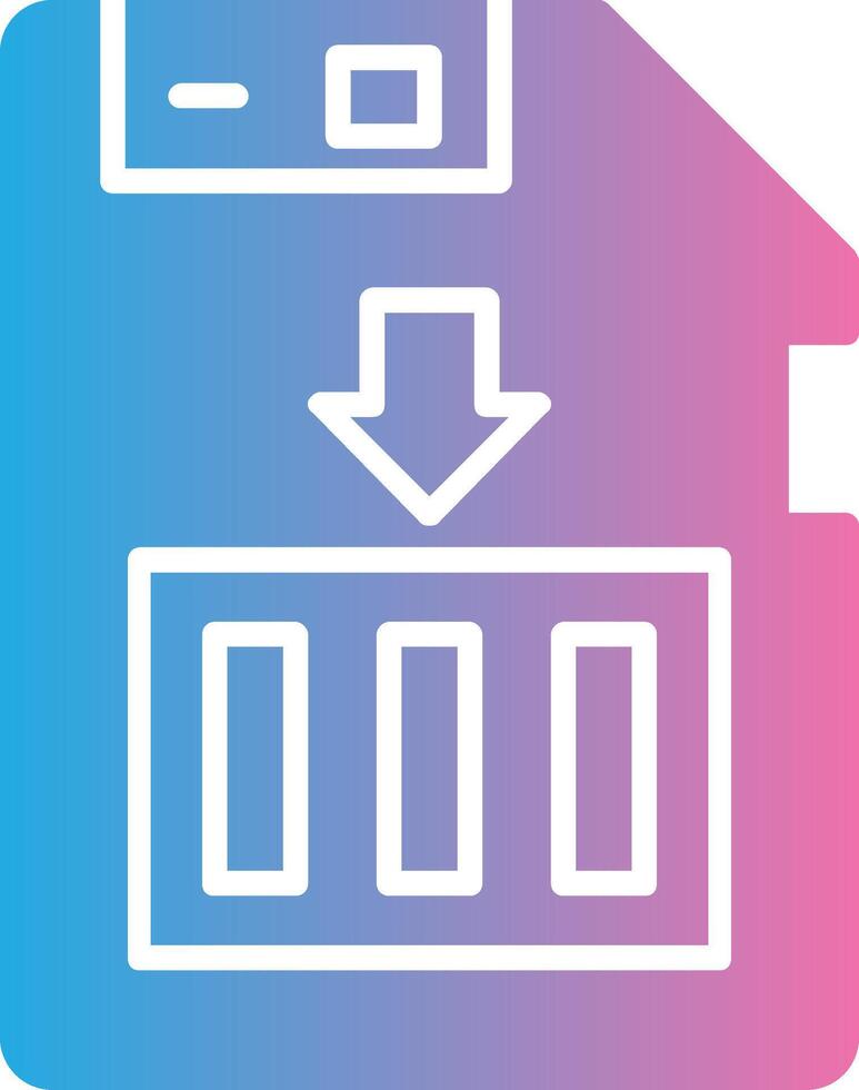 Sim Card Glyph Gradient Icon Design vector