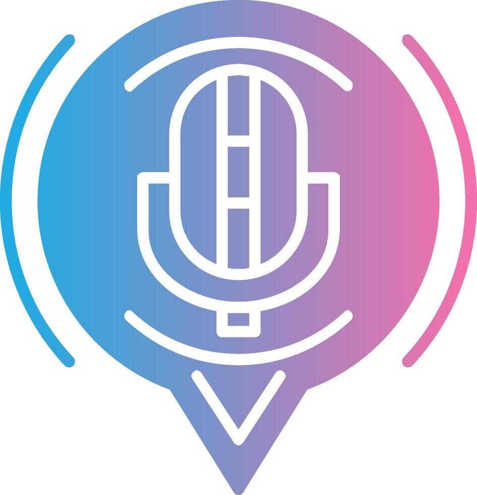 Microphone Glyph Gradient Icon Design vector
