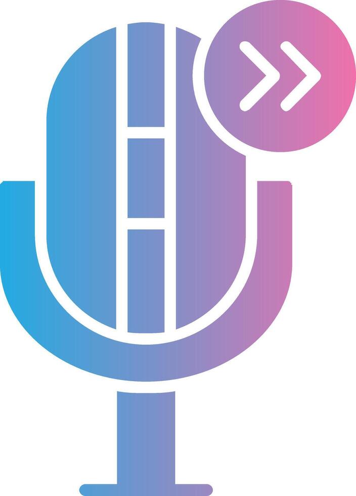 Skip Glyph Gradient Icon Design vector