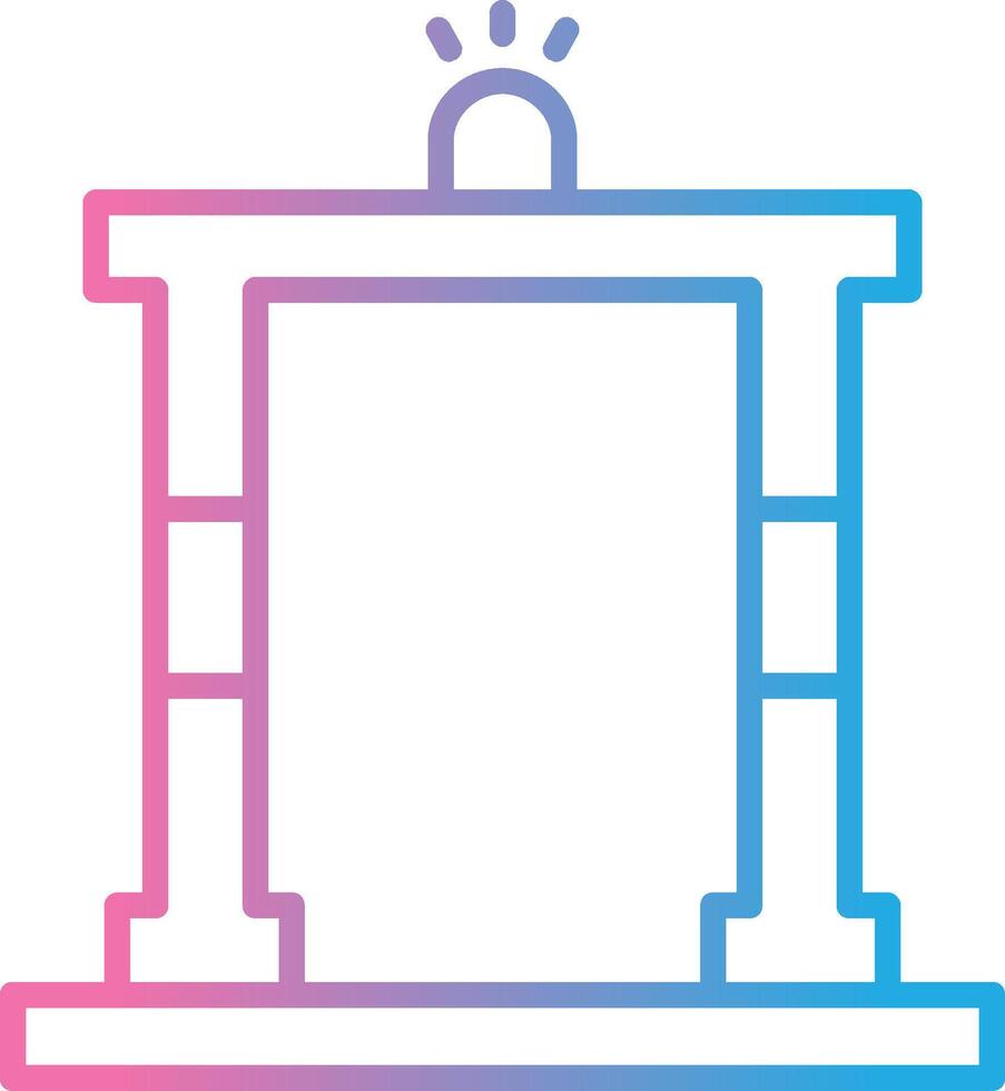 Metal Detector Line Gradient Icon Design vector