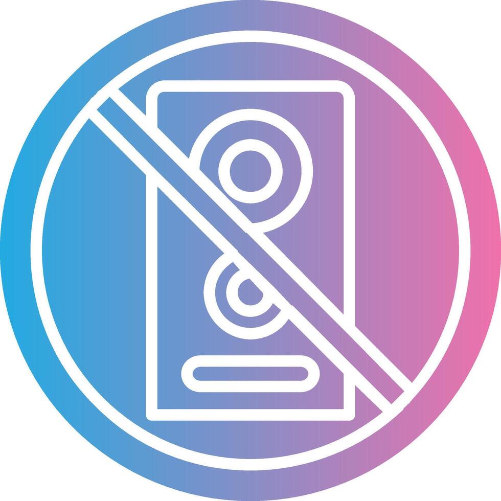No speaker Glyph Gradient Icon Design vector