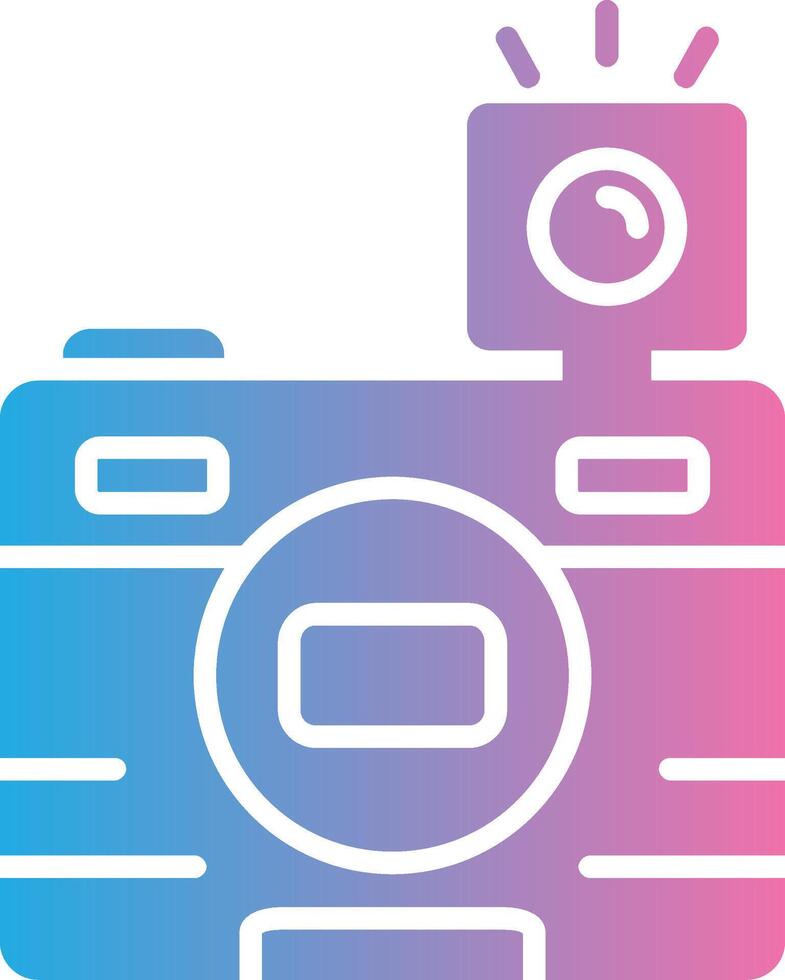 Photo Glyph Gradient Icon Design vector