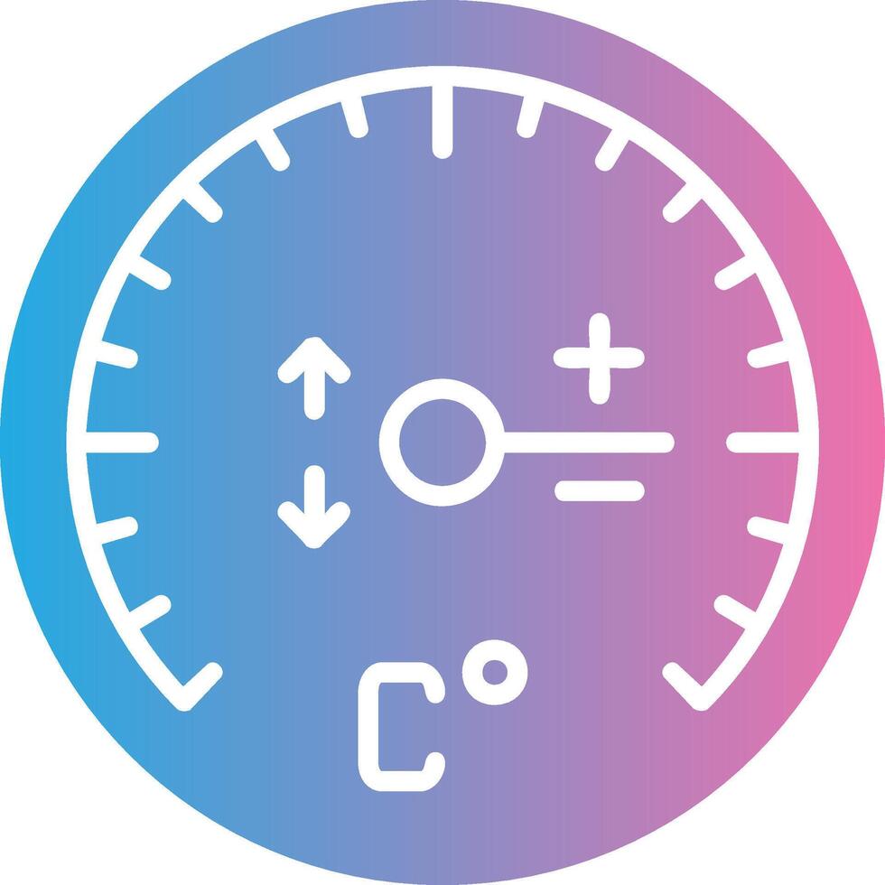 Gauge Glyph Gradient Icon Design vector