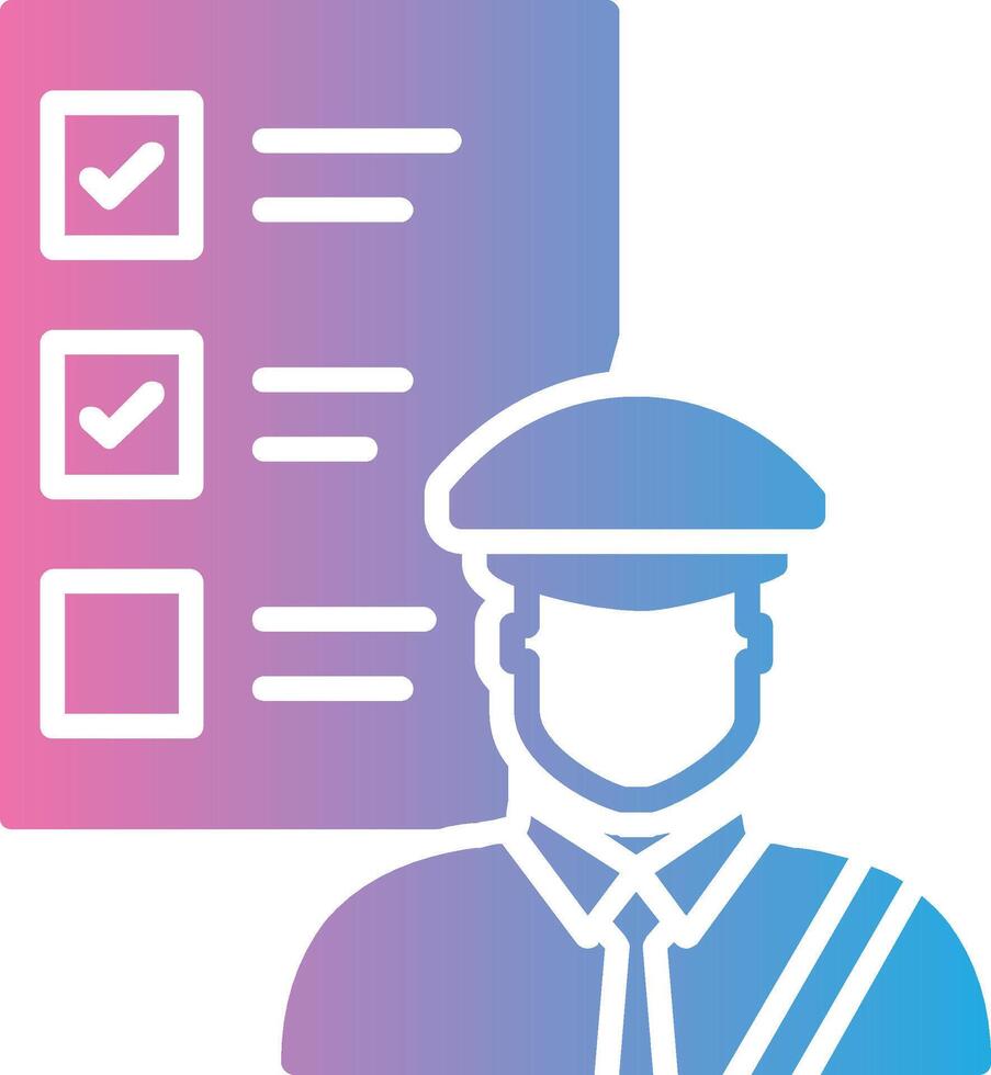 Customs Clearance Glyph Gradient Icon Design vector