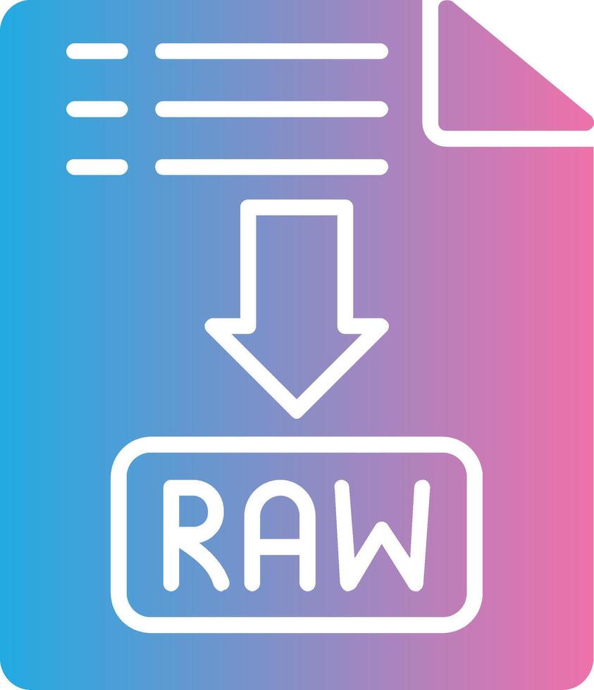 Raw Glyph Gradient Icon Design vector