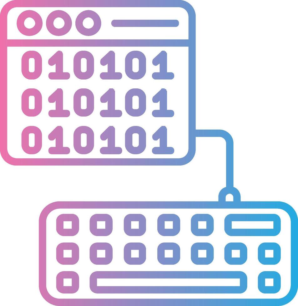 Browser Line Gradient Icon Design vector