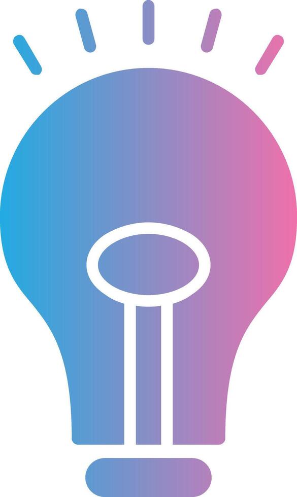 Bulb Glyph Gradient Icon Design vector