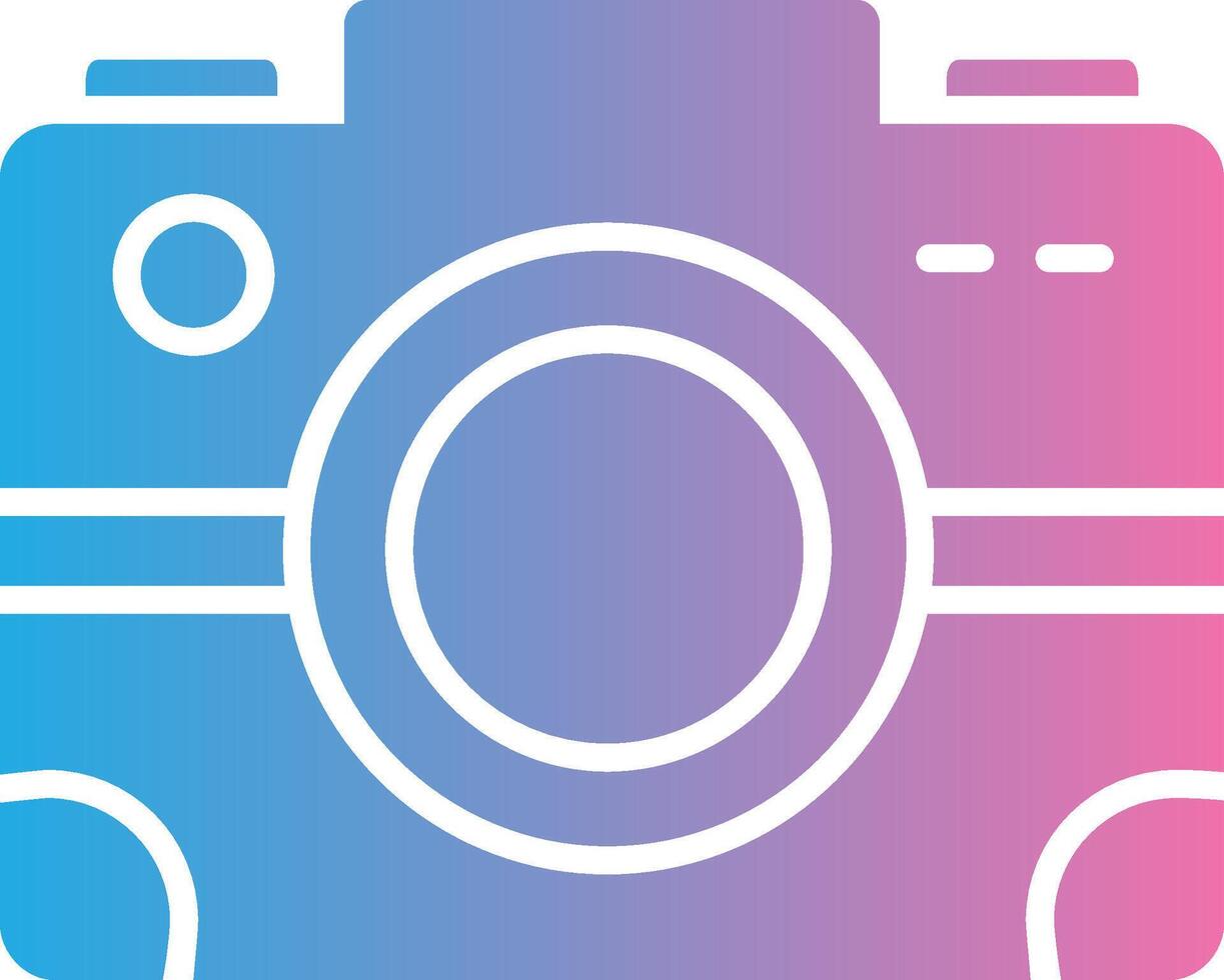 Camera Glyph Gradient Icon Design vector